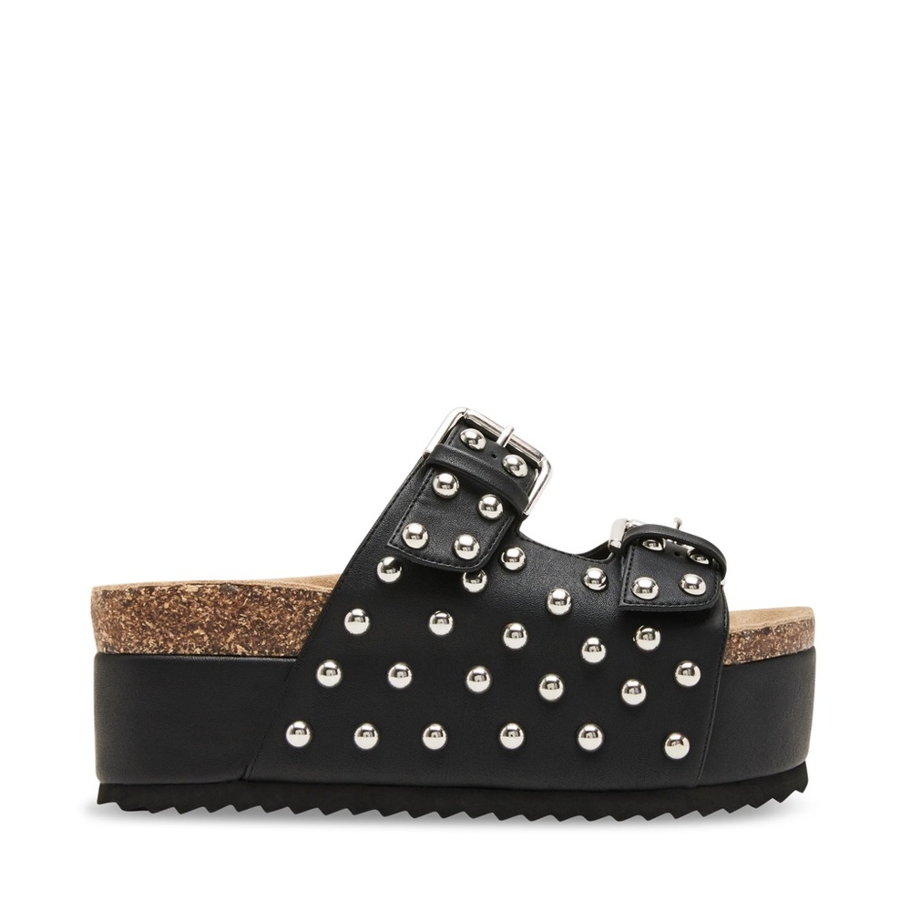 Steve Madden KALI-S SANDAL BLACK WITH STUDS